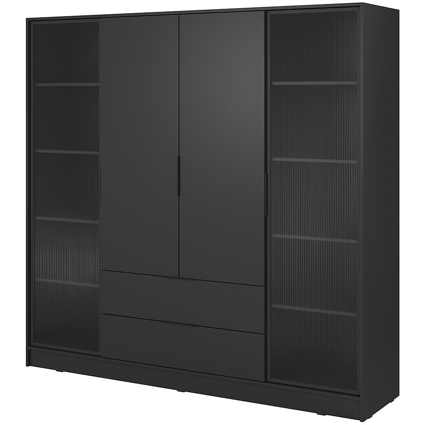 Szafa Kelly 4D RD czarny z led