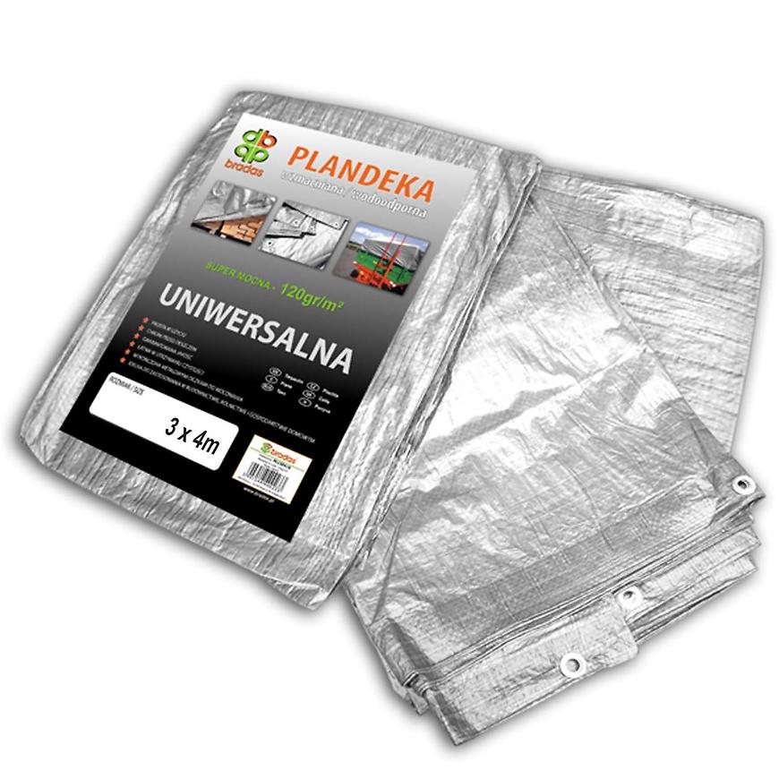 Plandeka wzmacniana silver 3 x 4m, 120g