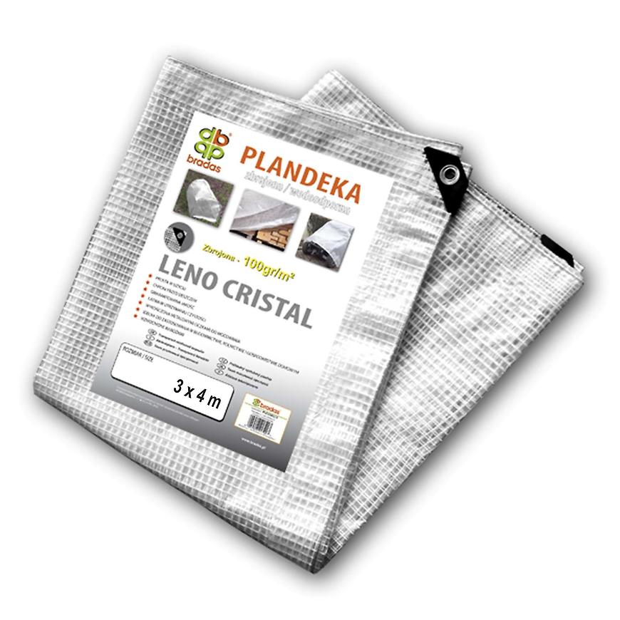 Plandeka zbrojona LENO CRISTAL 3 X 4m, 100g – przezroczysta