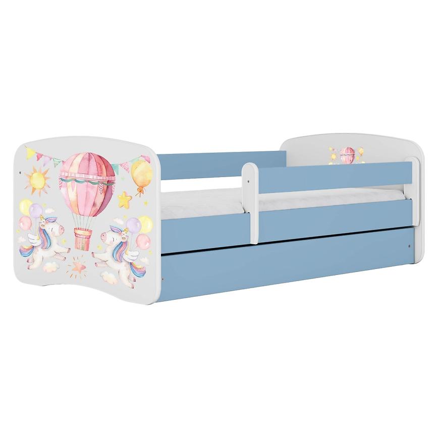 Łóżko dziecięce Babydreams+SZ+M niebieski 70x140 balonik