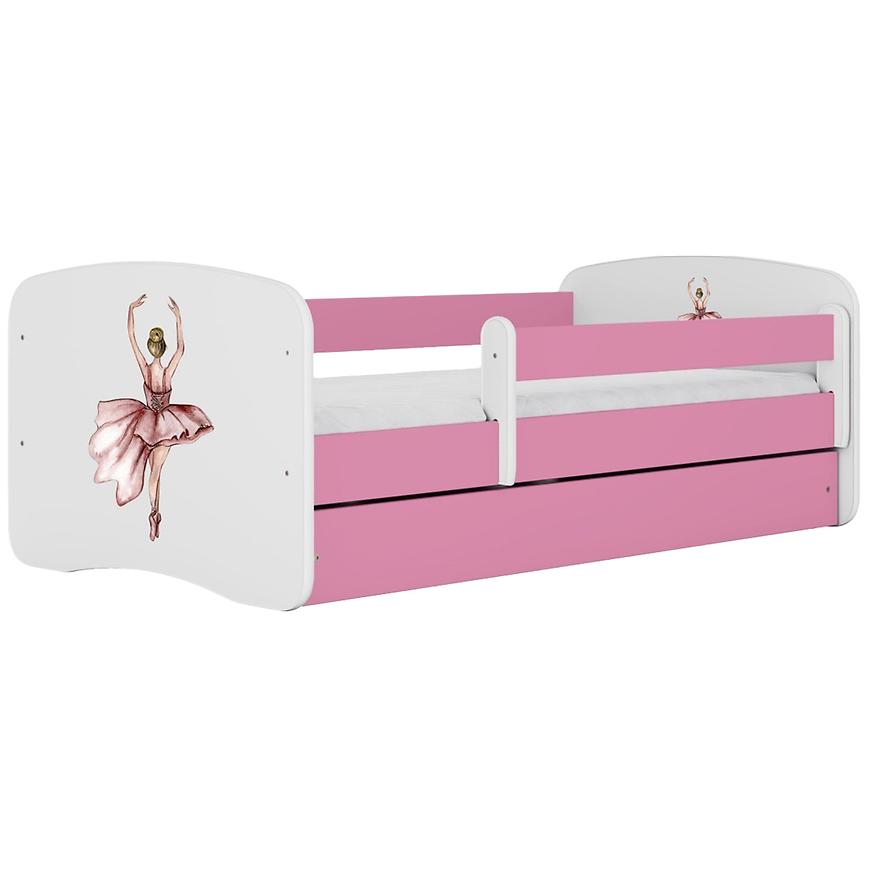 Łóżko dziecięce Babydreams+SZ+M różowy 80x180 baletnica