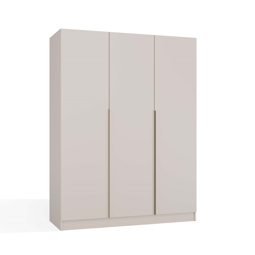 Szafa Sensory 150 cm 3D kaszmir beż złote uchwyty