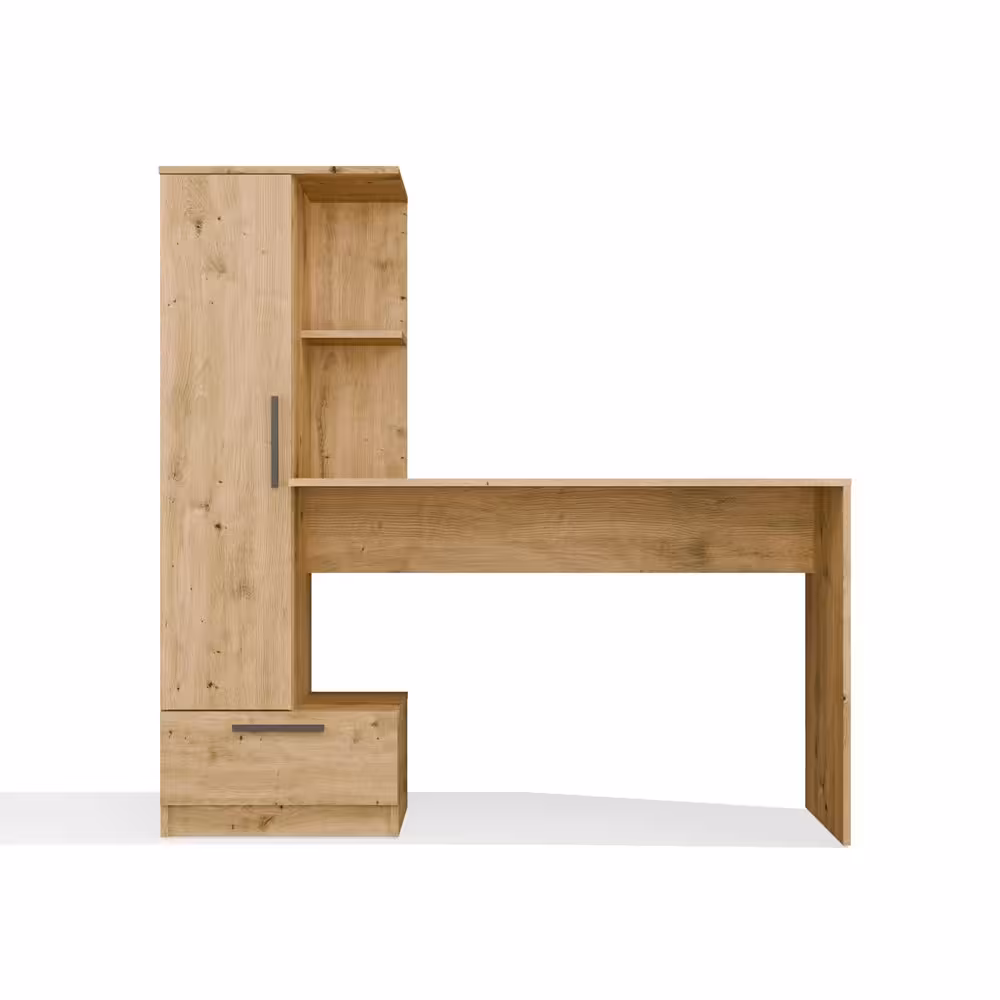 Biurko z regałem Osmo dąb artisan