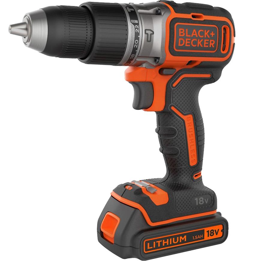 Black+Decker Wiertarko-wkrętarka 18V 1.5Ah Bezszczotkowa