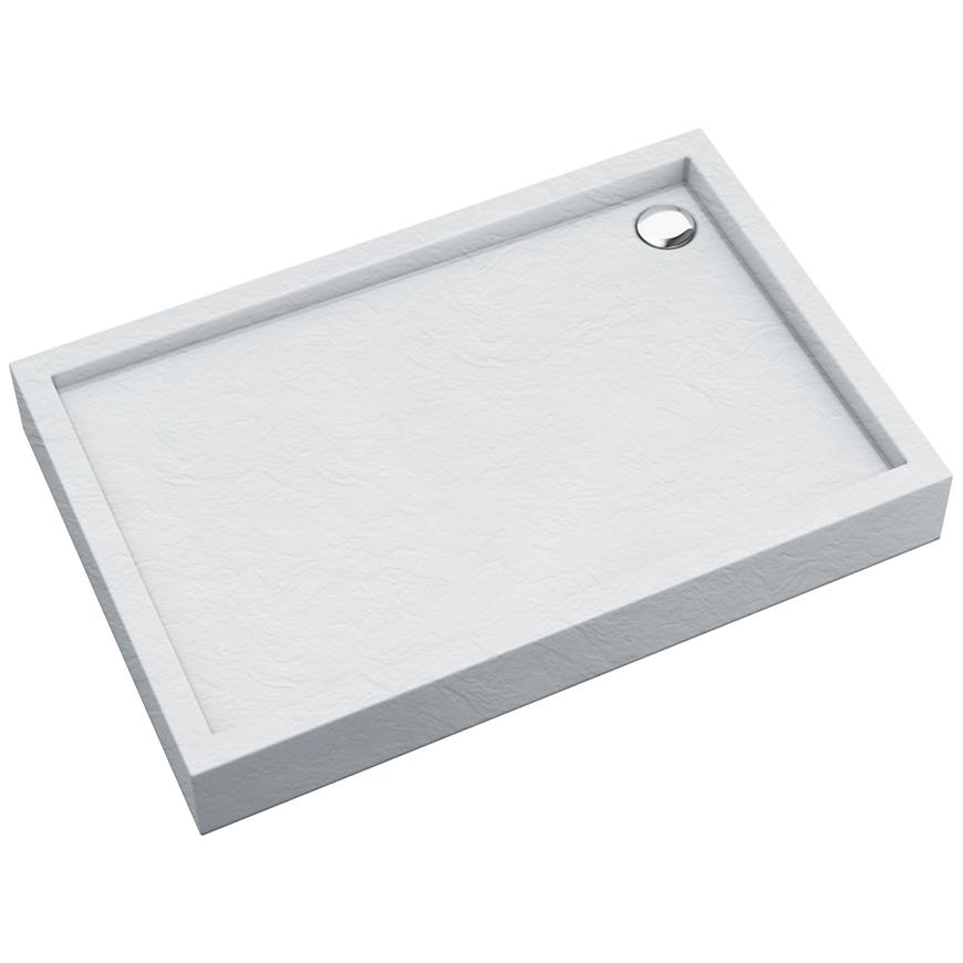 Brodzik prostokątny Astrix 80x120x16 biały struktura AQM4738BST