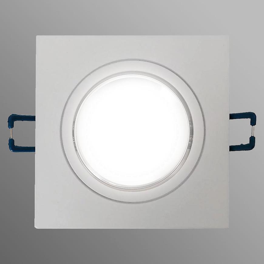 Lampa LED oczko biały matowy kwadrat