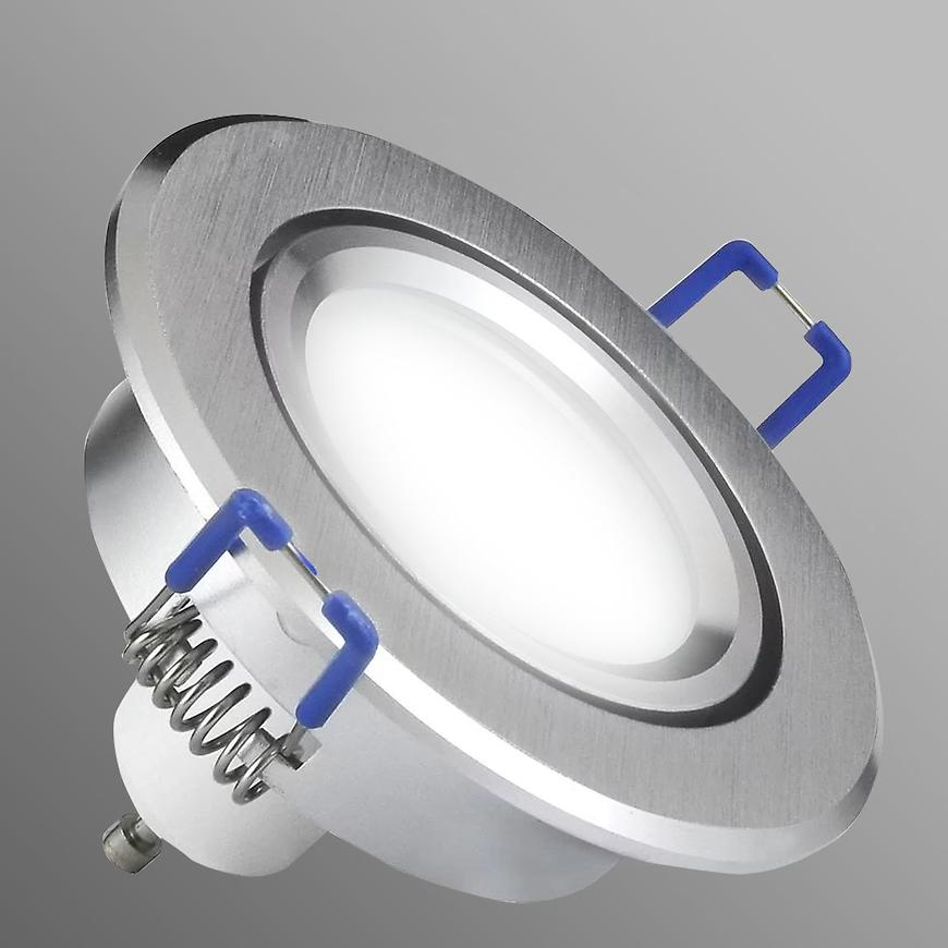 Lampa LED Oczko srebrny błyszczący okrągły 3W1 6W 4000K