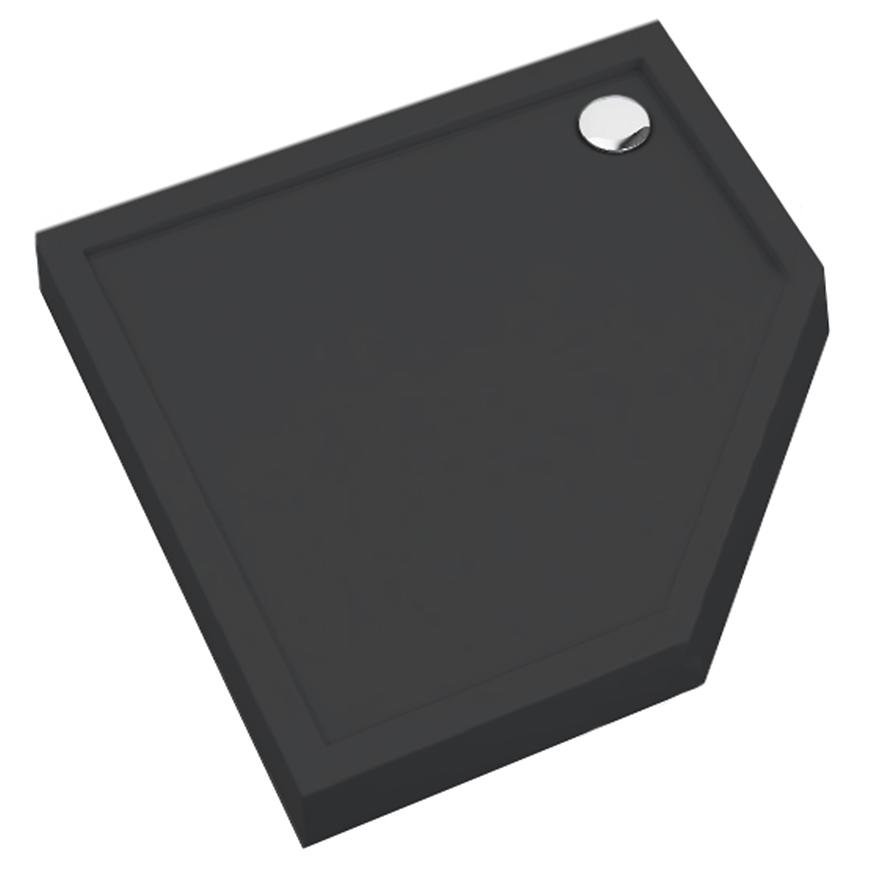 Brodzik pięciokątny Black Mat 80x80x12 Espera Plus AQM4697CMG