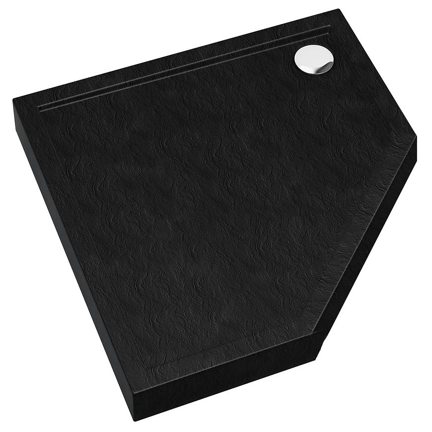 Brodzik pięciokątny Black Stone 80x80x12 Espera Plus AQM4697CST
