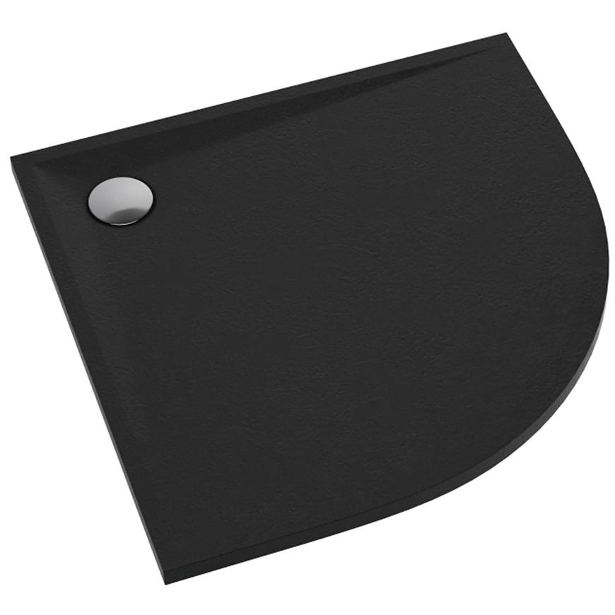 Brodzik półokrągły AQM12464CST 90X90X3 czarny