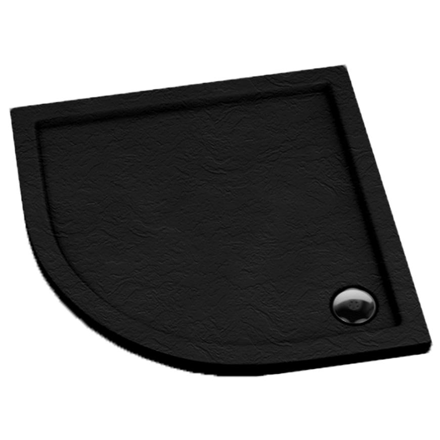 Brodzik półokrągły Black Stone 80x80x5 R55 Espera AQM263CST