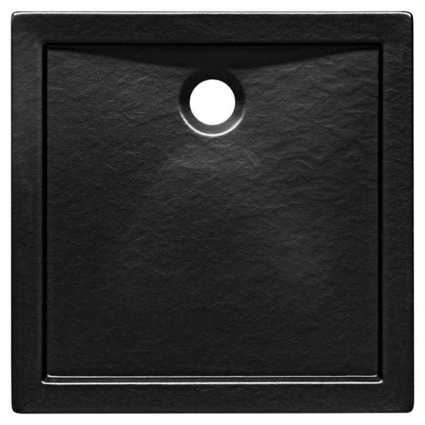Brodzik kwadratowy Aquarius 80/80 stone effect czarny