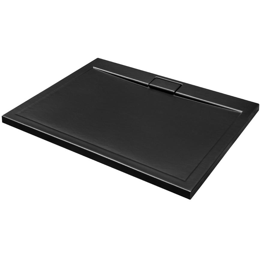 Brodzik prostokątny Axim Ultraslim Stone Effect New 110x90 czarny
