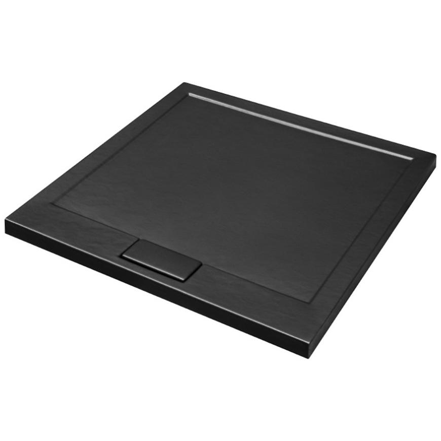 Brodzik kwadratowy Axim Ultraslim Stone Effect New 90x90 czarny