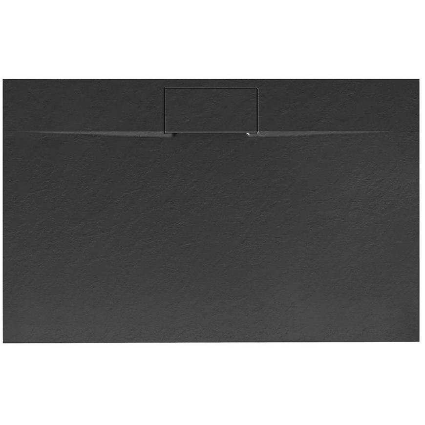 Brodzik prostokątny Bazalt Long black 80x120