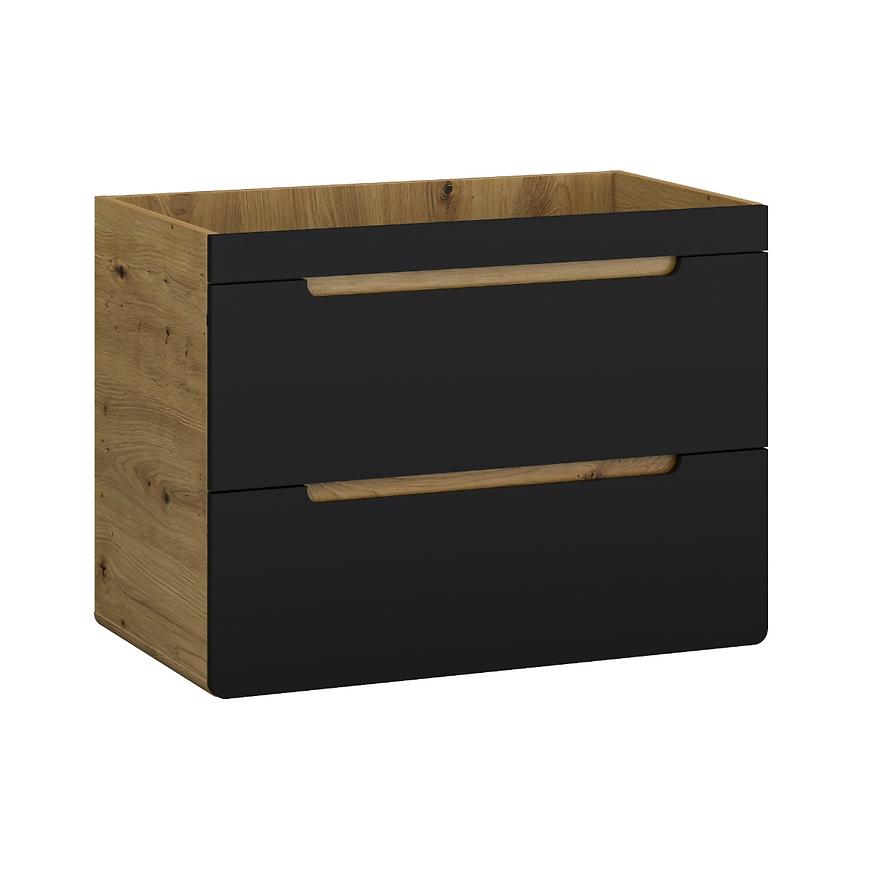 Szafka Bronx 80 dąb artisan-czarny mat