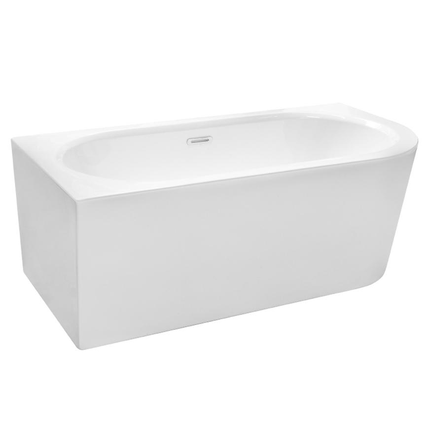 Wanna wolnostojąca narożna Avita A-Line 170/75 L + syfon klik-klak złoty z przelewem slim