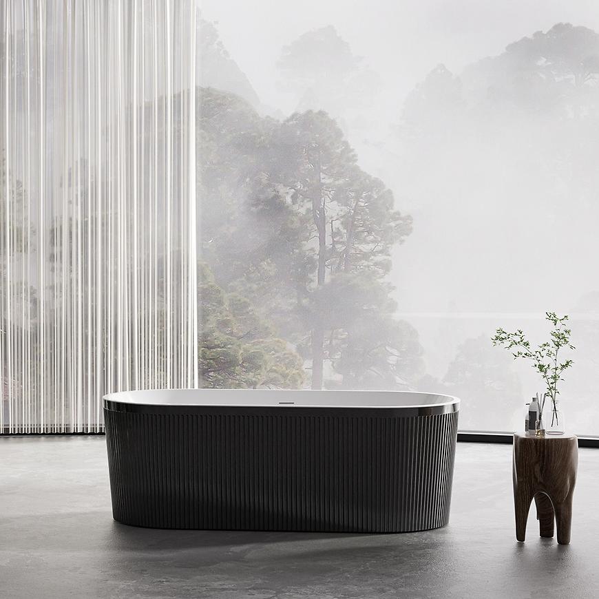 Wanna wolnostojąca Lux Black 170x80x58