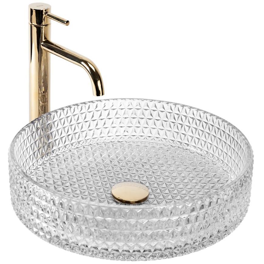 Umywalka nablatowa Cristal 39 Transparent Rea-U8881
