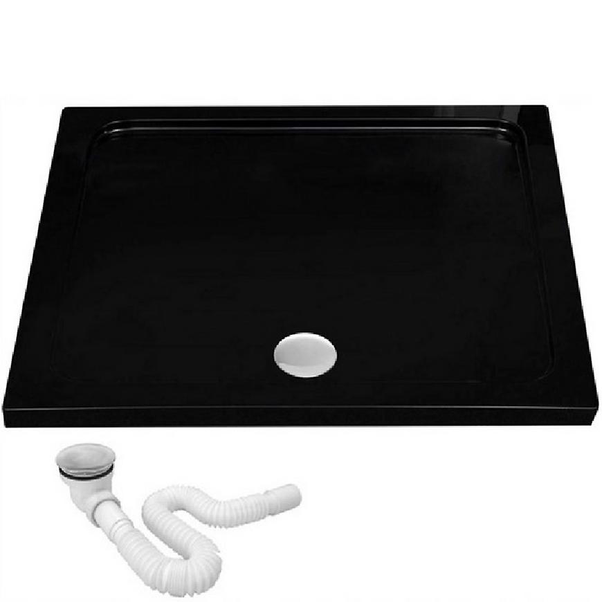 Brodzik prostokątny Savoy Rea K4087 black 80x100