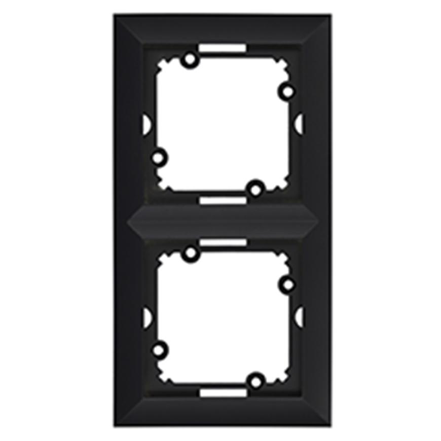 Ramka podwójna POLA black 33210