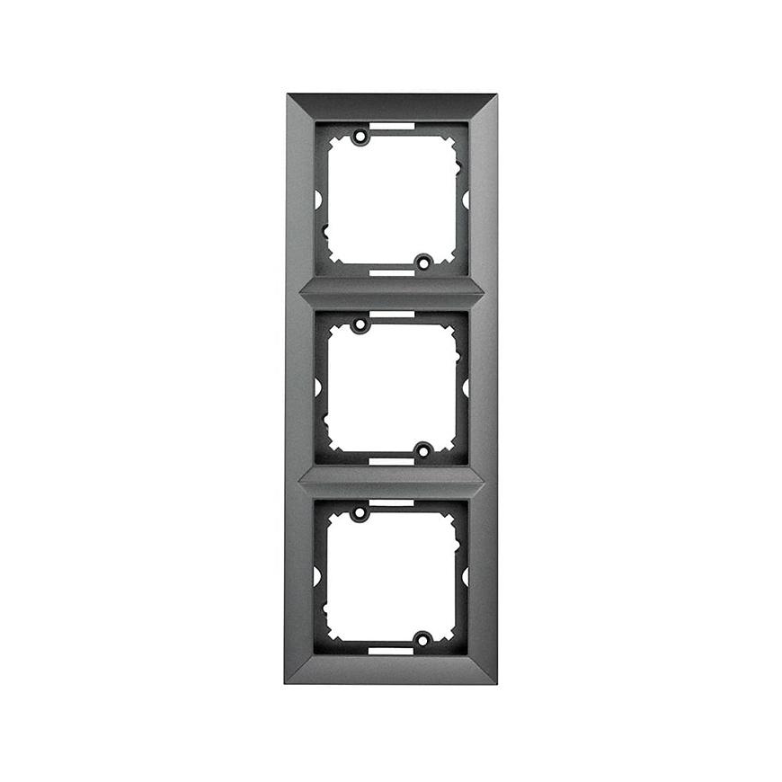 Ramka potrójna POLA silver 33111