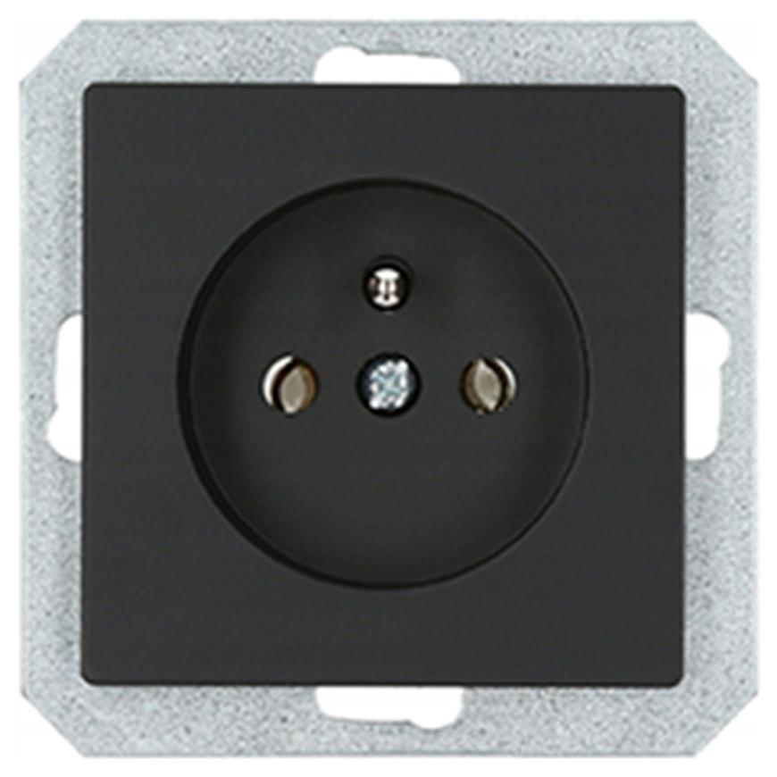 Gniazdo pojedyncze 2p+z MEDIUM black 33508