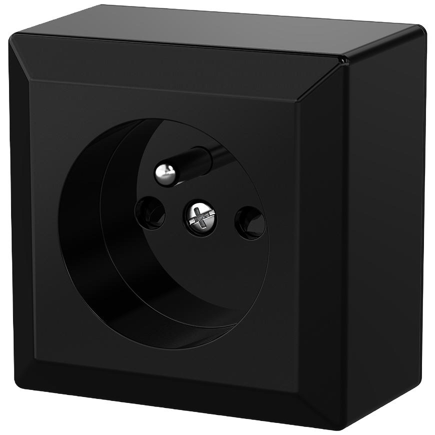 Gniazdo pojedyncze Z/U GAO black 20465
