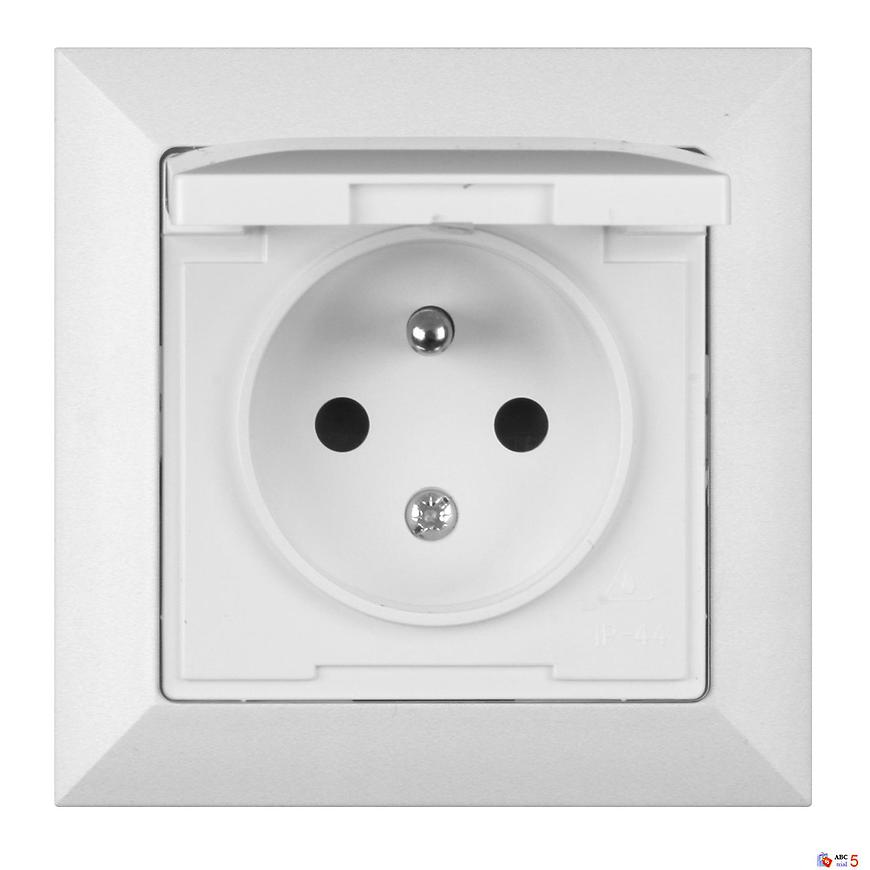 Gniazdo pojedyncze IP44 POLA white 33030