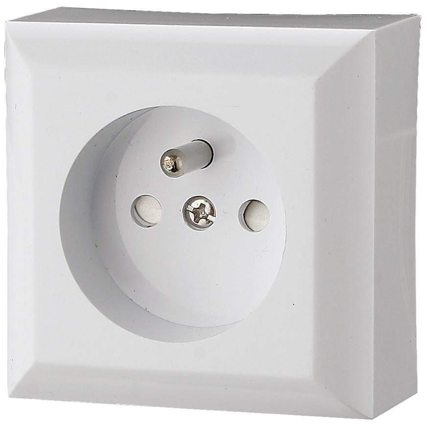 Gniazdo pojedyncze Z/U IP20 GAO white 20455
