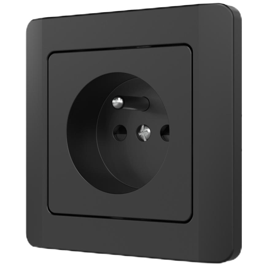 Gniazdo pojedyncze Z/U SILVA black 46220