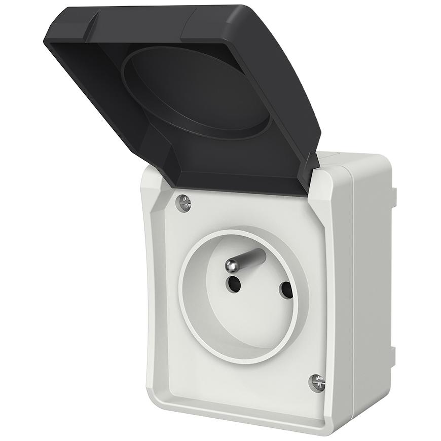 Gniazdo Z/U AQUA PLUS IP54 grey 40114