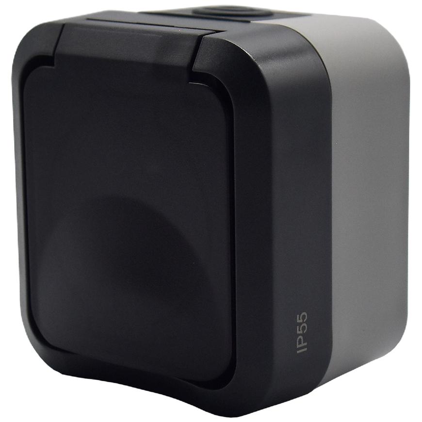 Gniazdo Z/U Dymne AQUA PRO IP55 grey 60326