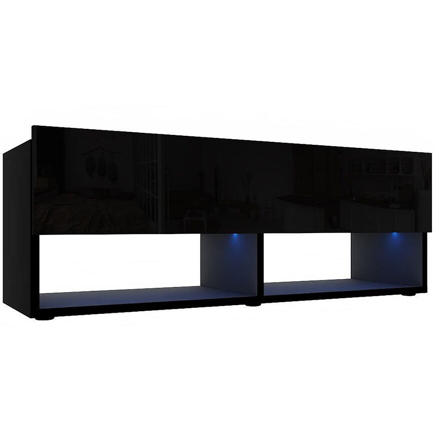 Szafka RTV Izumi 105 BL czarny mat/połysk