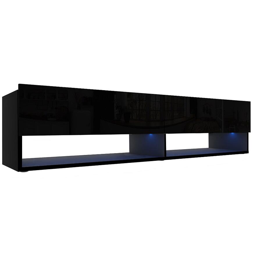 Szafka RTV Izumi 175 BL czarny mat/połysk
