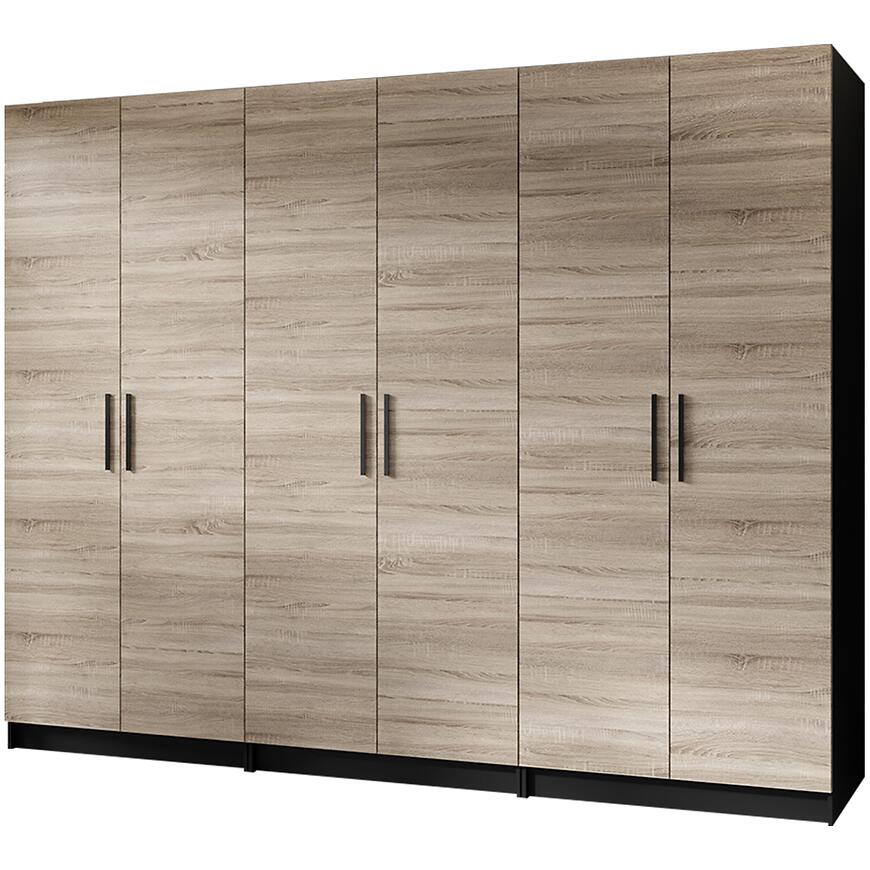 Szafa X3 Gold 2d Czarny/Dąb Sonoma