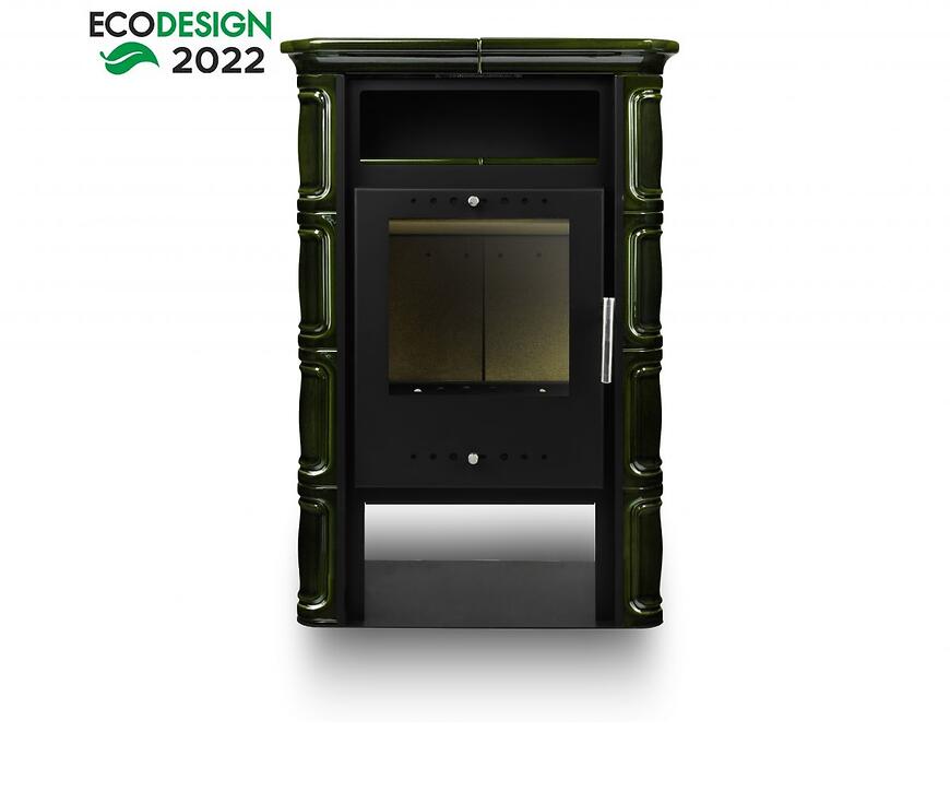 Piec stalowo kaflowy VERA zielony 6kW