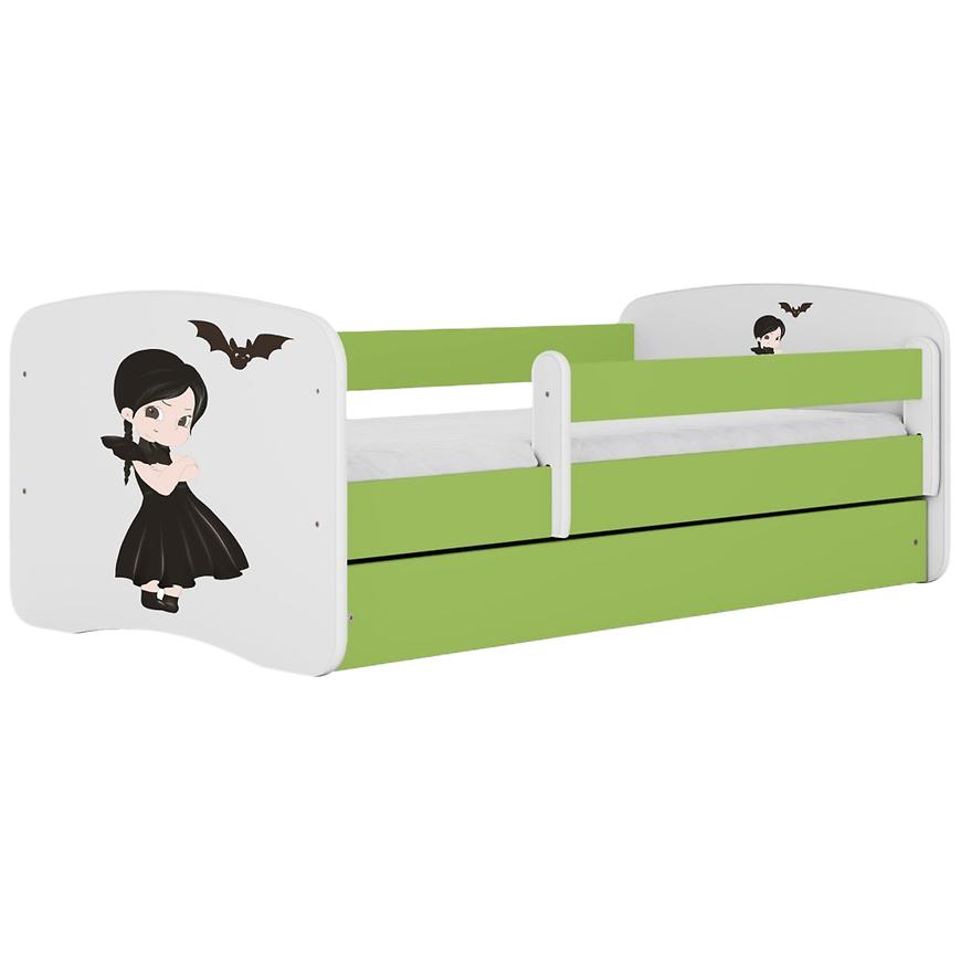 Łóżko dziecięce Babydreams+SZ+M zielony 70x140 Wednesday