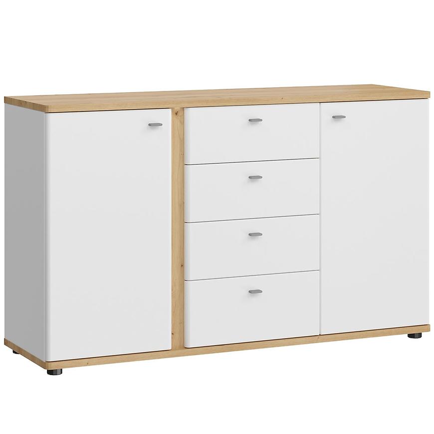 Komoda Avila 2D4S AILK01 biały/dąb artisan