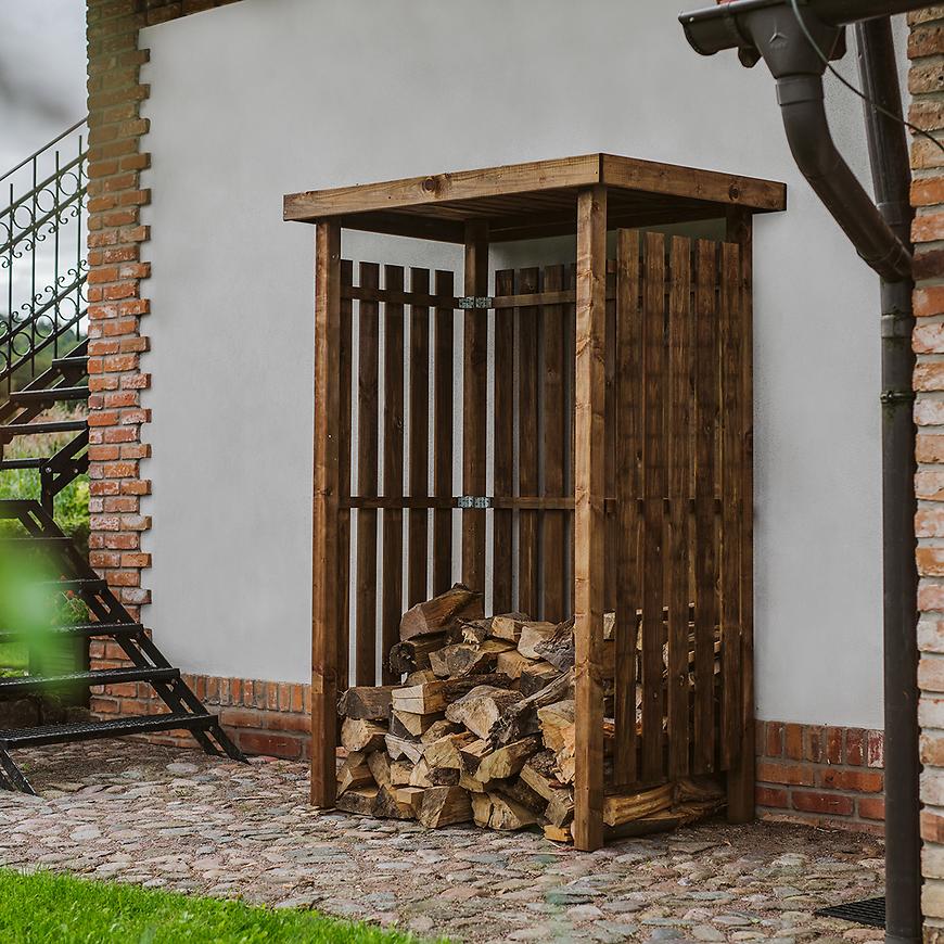 Drewutnia 130x80x212 cm brąz