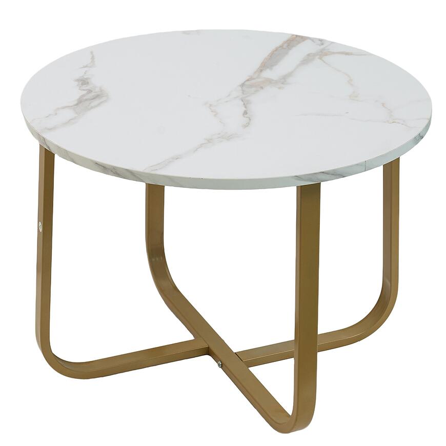 Stolik Pmc-Ct2514 Bialy Marmur/Złoty