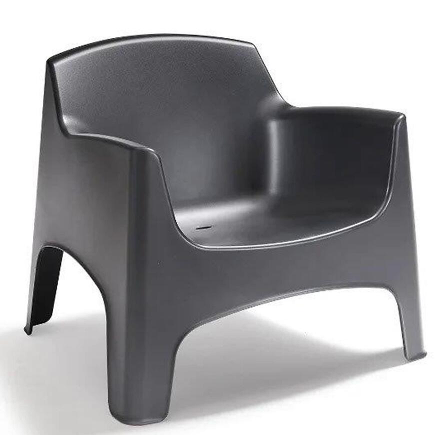 Fotel Ibiza grafit plastikowy