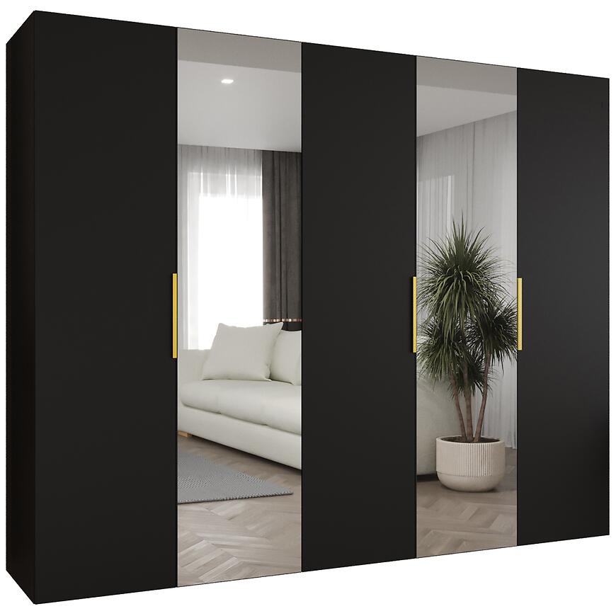 Szafa Marbella II 250 czarny/złoty
