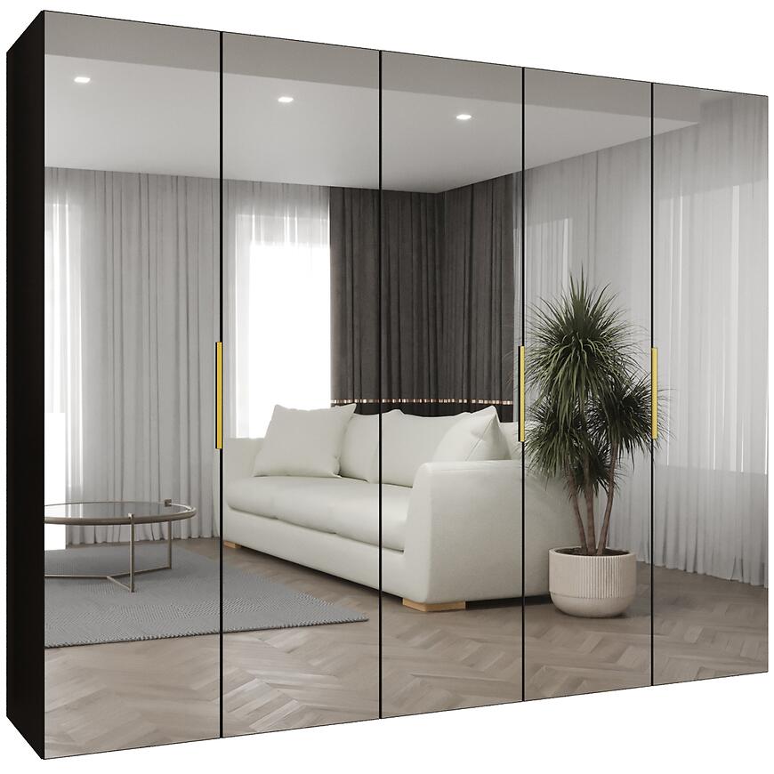 Szafa Marbella III 250 czarny/złoty