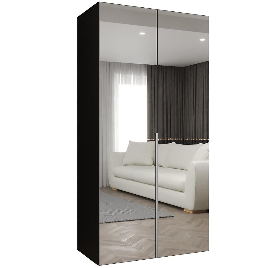 Szafa Alicante III 100 czarny/srebrny