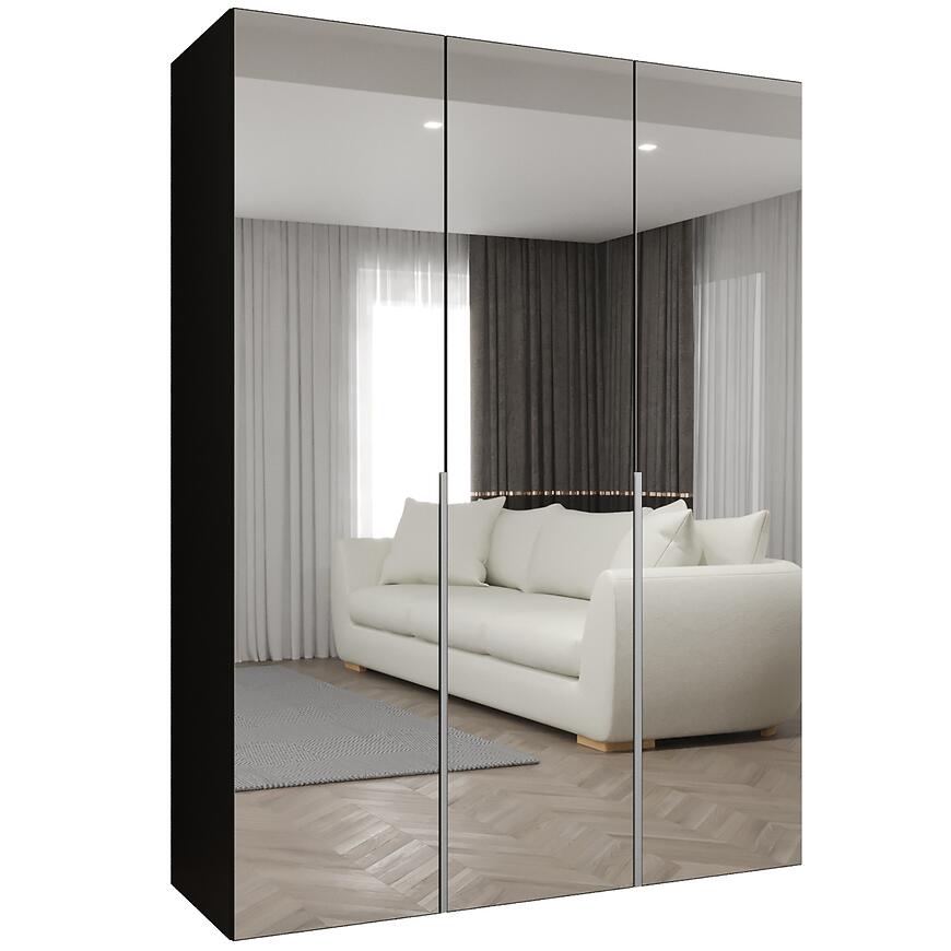Szafa Alicante III 150 czarny/srebrny