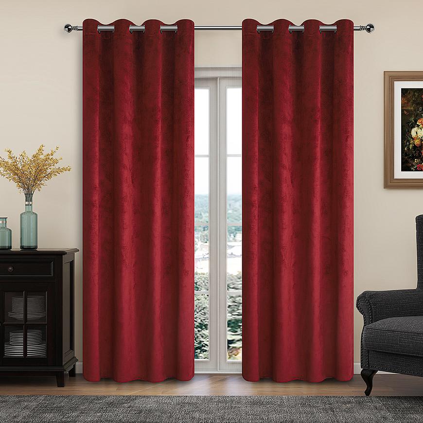 Zasłona na przelotkach LILI YC11931/280G/11/140X250 czerwony