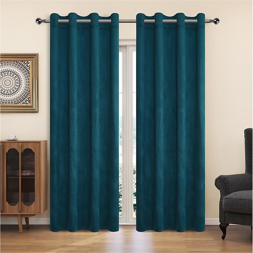 Zasłona na przelotkach YC11932/200G/064/140x250 cm turkusowy