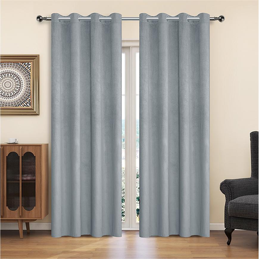 Zasłona na przelotkach YC11933/200G/136/140x250 cm jasny szary