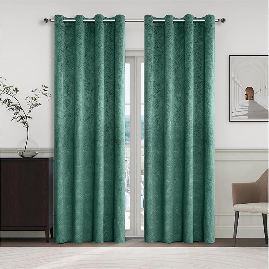 Zasłona na przelotkach YC11937/280G/07/140x250 cm zielony